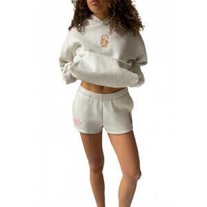NEW THE HAPPY CAMP3R grad bear core shorts in heathery gray